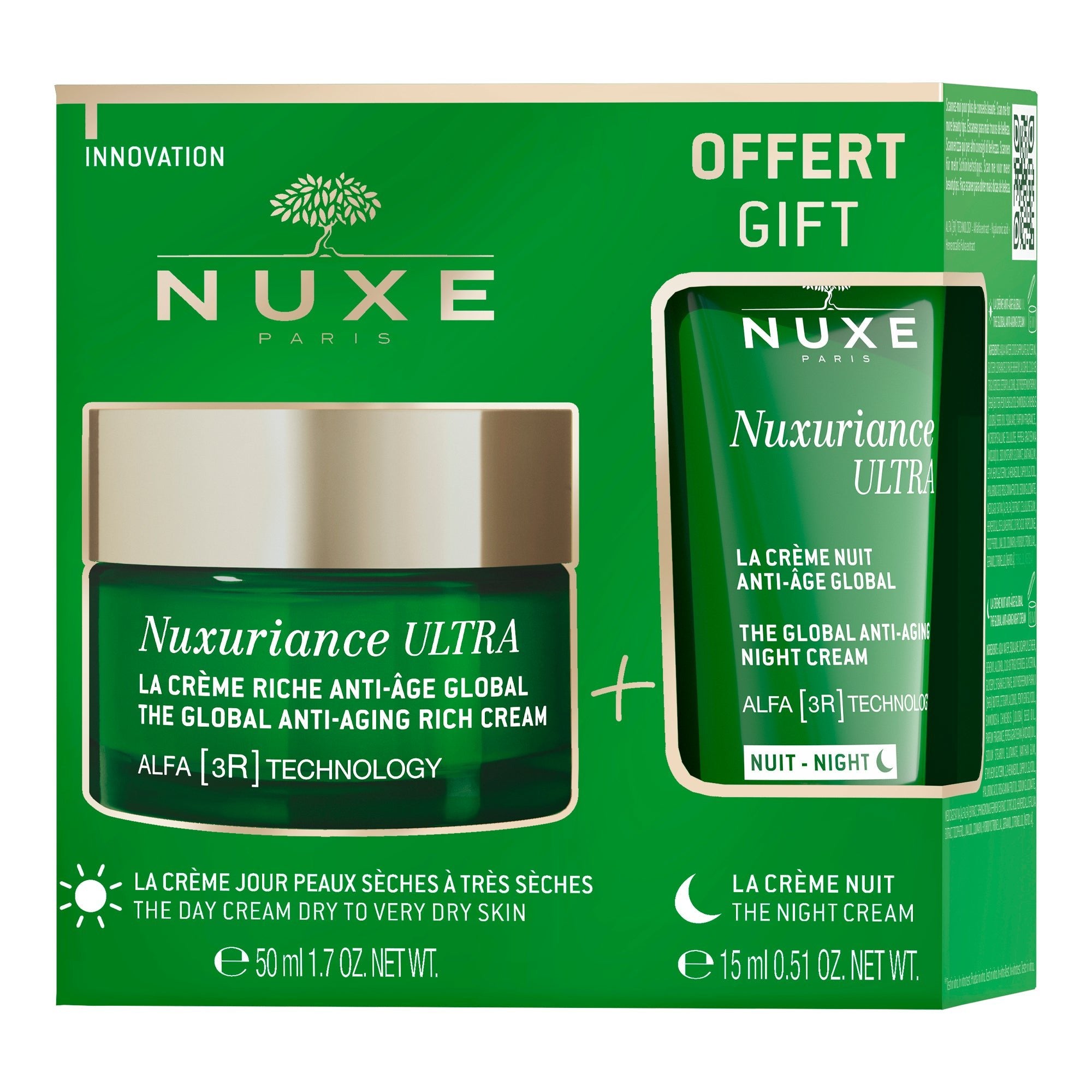 Kit Anti - Âge Global Peaux Sèches, Nuxuriance Ultra - NUXE